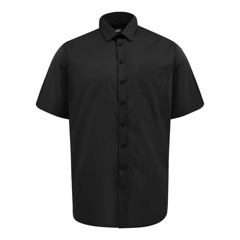 Duke Mens D555 Lucas Short-Sleeved Shirt / Black
